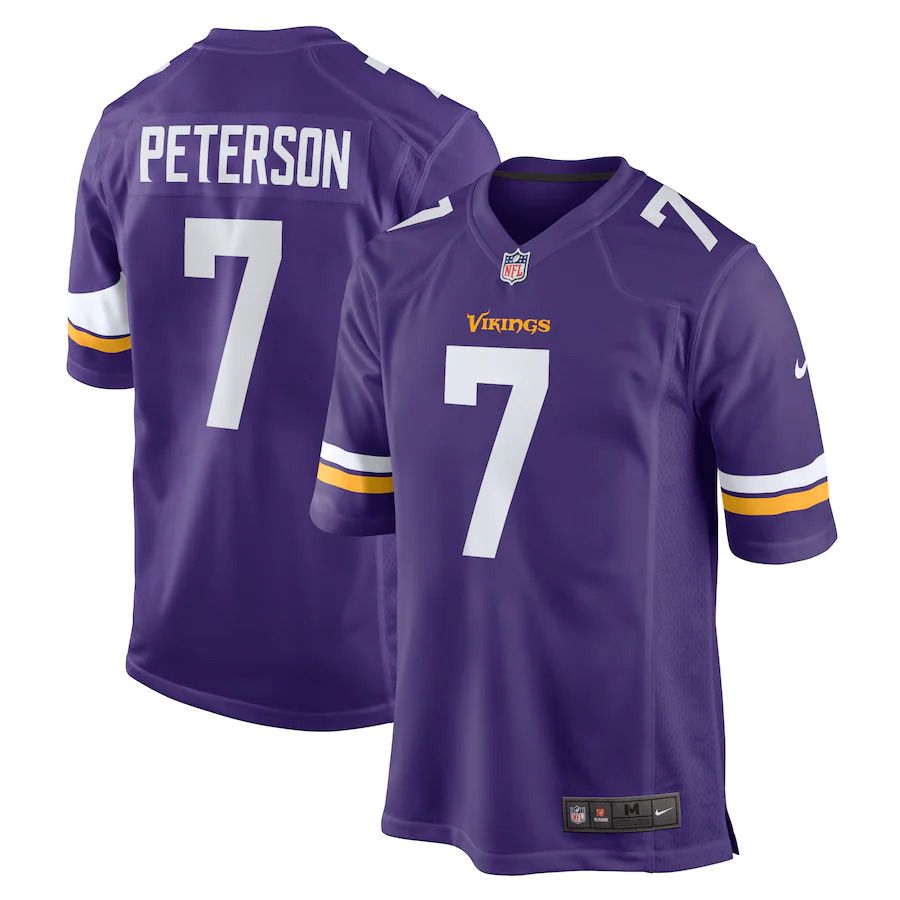 Men Minnesota Vikings 7 Patrick Peterson Nike Purple Player Game NFL Jersey